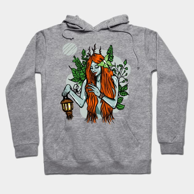 Forest Witch, Alchemist Pagan Moon Hoodie by LunaElizabeth